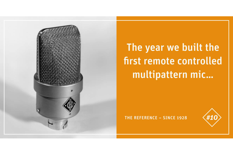 Neumann Fact #10 - The year we built the first remote controlled multipattern mic...
